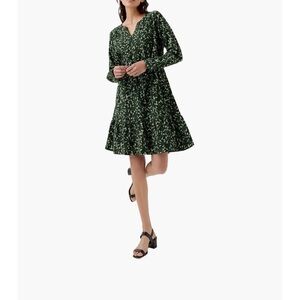 Pact Organic Cafe Crepe Tiered Dress